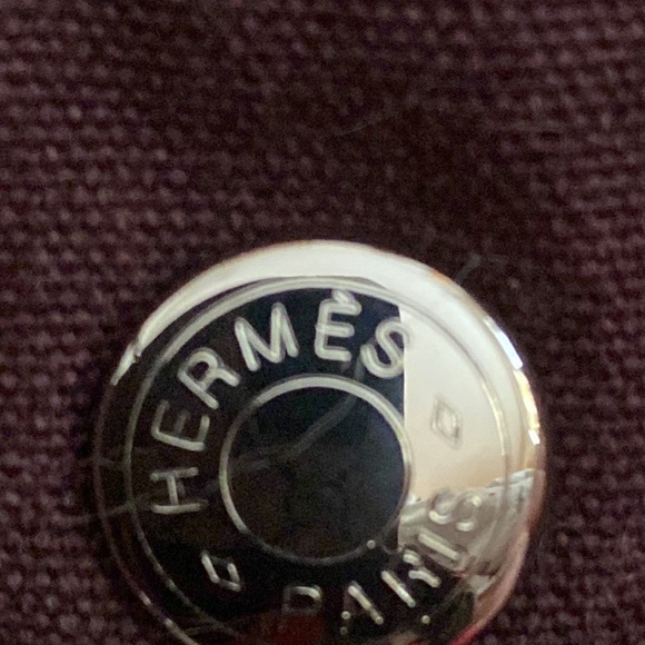 Hermes Authentic gently used canvas tote, burgundy color, made in France. - Picture 7 of 15